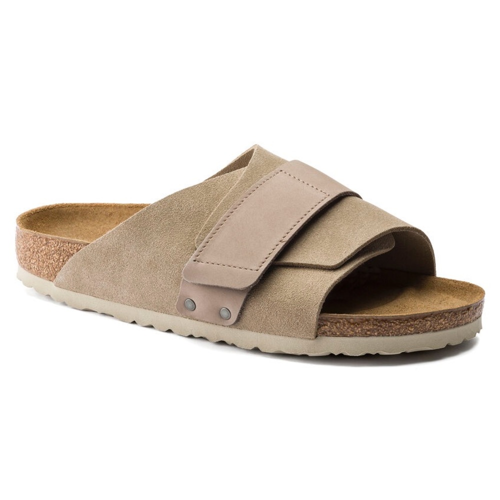 Brand new Birkenstock Kyoto Taupe Nubuck Leather Suede Narrow Width Size 9